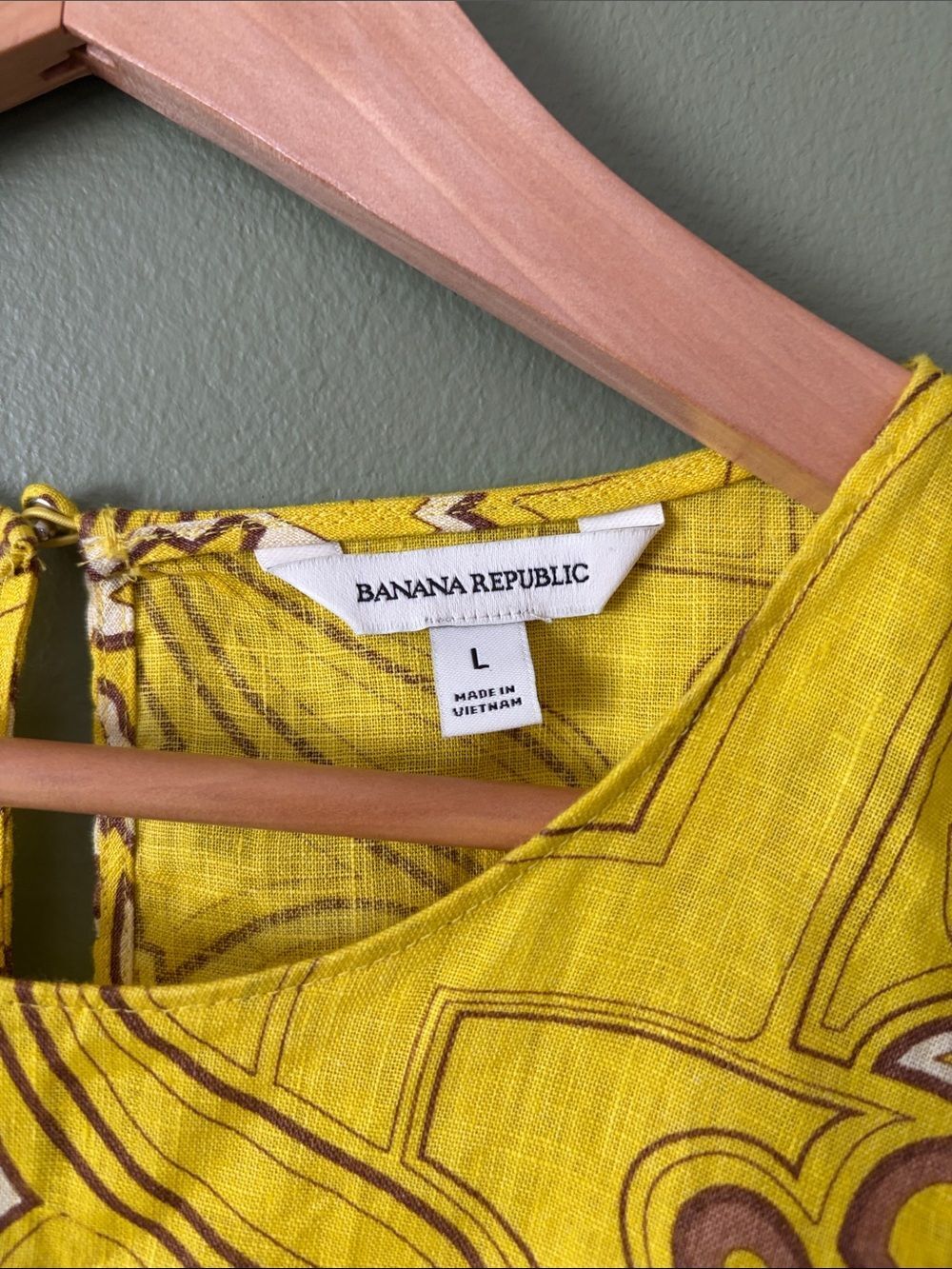 Banana Republic Oversized 100% Linen Cinch Sleeves Short Sleeve Top  Sz L - Picture 3 of 6
